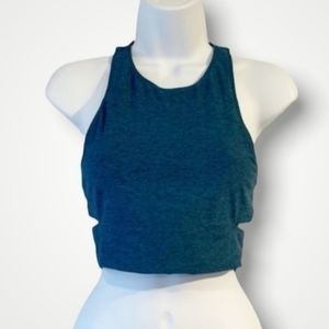 Outdoor Voices Cropped Sports Top Tank Split Back Compression